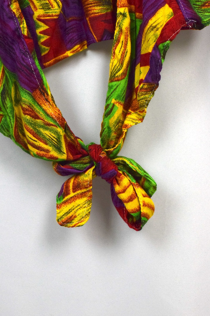 Reworked Vibrant Tie Up Top