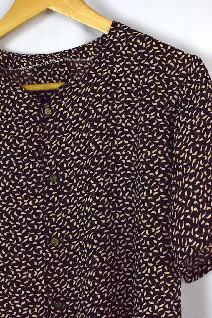 Reworked Abstract Print Dress