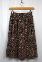 Load image into Gallery viewer, Reworked Navy Floral Print Skirt