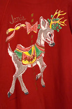 Load image into Gallery viewer, 80s/90s Carousel Reindeer Sweatshirt