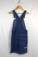 Load image into Gallery viewer, Revolt Brand Short Denim Overalls