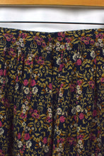 Load image into Gallery viewer, Reworked Navy Floral Print Skirt