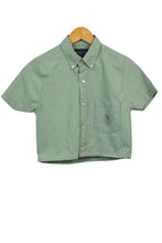 Load image into Gallery viewer, Reworked Ralph Lauren Brand Cropped Top