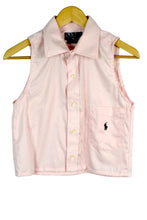 Load image into Gallery viewer, Reworked Cropped Pink Ralph Lauren Brand Top