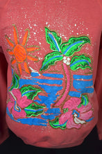 Load image into Gallery viewer, 80s/90s Painted Tropical Sunset Sweatshirt
