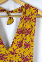 Load image into Gallery viewer, Reworked Rose Print Tie-Up Top
