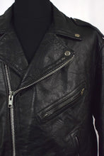 Load image into Gallery viewer, Black Leather Biker Jacket