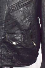 Load image into Gallery viewer, Black Leather Biker Jacket