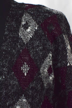 Load image into Gallery viewer, Knitted Diamond Pattern Cardigan