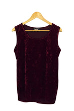 Load image into Gallery viewer, 80s/90s Red Velvet Top