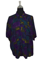 Load image into Gallery viewer, 80s/90s Silk Square Print Shirt