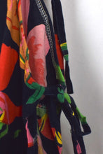 Load image into Gallery viewer, Reworked Floral Print Baby Doll Tie Up Top