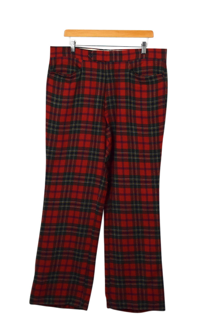 Checkered Wool Pants