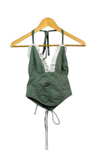 Load image into Gallery viewer, Reworked Nike Brand Tie Up Corset Style Top