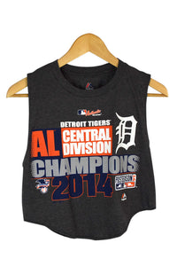 Reworked 2014 Detroit Tigers MLB Cropped Sleeveless T-shirt