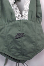 Load image into Gallery viewer, Reworked Nike Brand Tie Up Corset Style Top