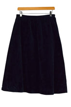 Load image into Gallery viewer, Navy Velvet Skirt

