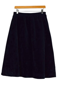 Navy Velvet Skirt