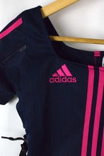 Load image into Gallery viewer, Reworked Adidas Brand Crop Top
