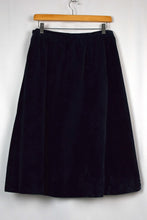 Load image into Gallery viewer, Navy Velvet Skirt