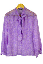Load image into Gallery viewer, Purple Floral Print Blouse
