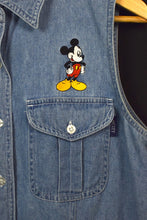 Load image into Gallery viewer, 90s Mickey Mouse Denim Shirt