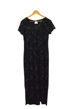 Load image into Gallery viewer, Floral Print Velvet Dress