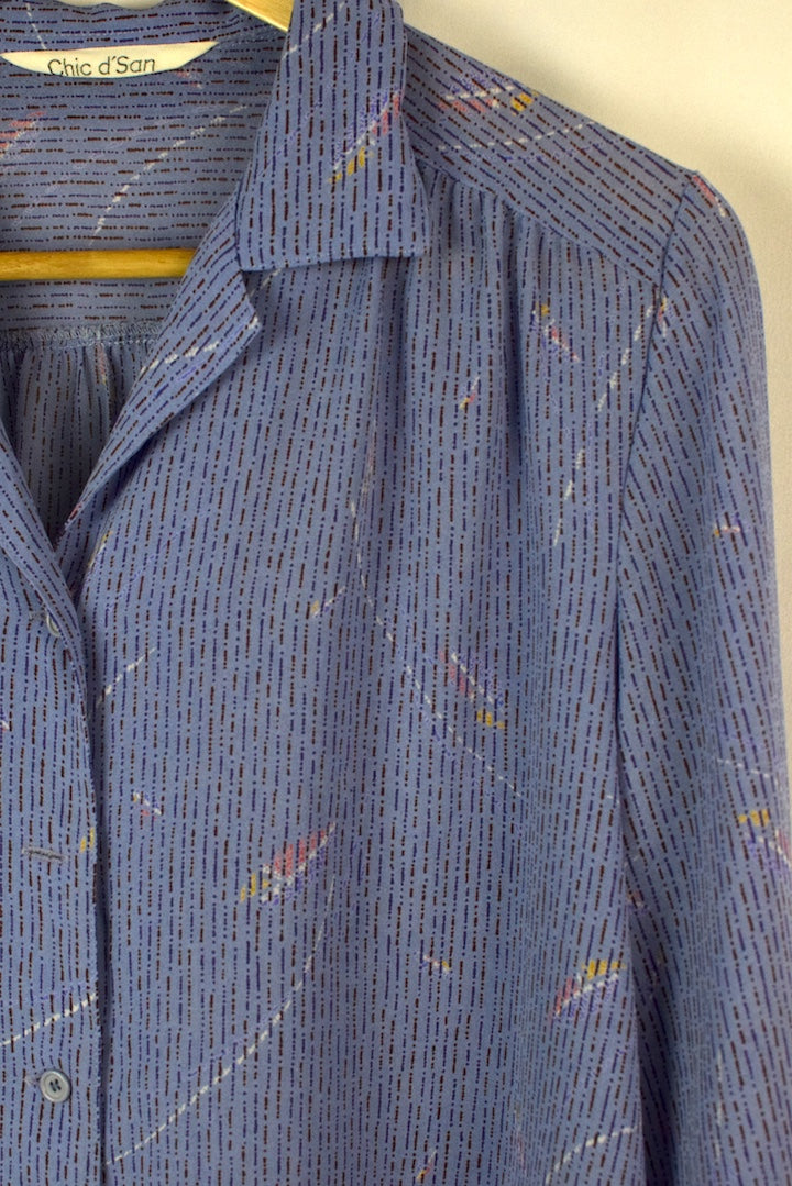 Sailboat Print Blouse