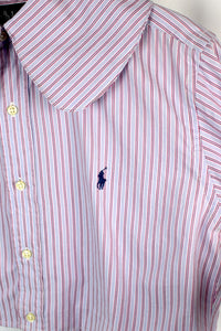 Reworked Cropped Ralph Lauren Brand Short Sleeve Top