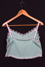 Load image into Gallery viewer, 0001 - IS TRIM WHITE? OR PINK? Reworked Cropped Top
