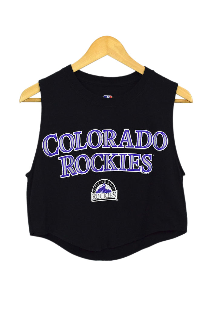 Reworked Colorado Rockies MLB Crop T-shirt
