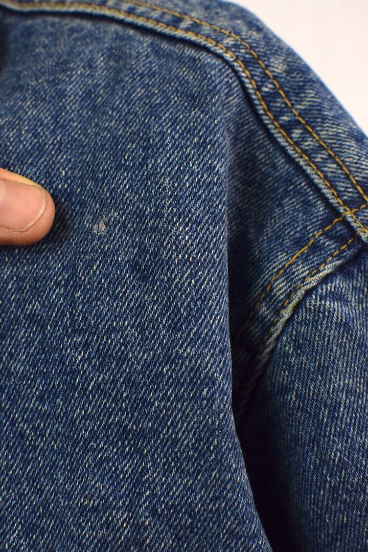 Custom wolf and Moon Denim Jacket
