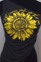 Load image into Gallery viewer, Reworked Sunflower Single Shoulder T-shirt