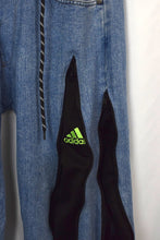 Load image into Gallery viewer, Reworked Adidas Brand Zip-Up Jeans