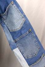 Load image into Gallery viewer, Reworked Patchwork Cropped Denim Jacket