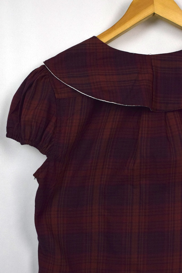 Reworked Checkered Blouse