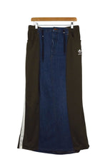 Load image into Gallery viewer, Reworked Adidas Brand Denim Track Skirt