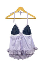 Load image into Gallery viewer, Reworked Lavender Tie Up Top