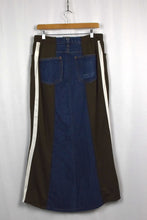 Load image into Gallery viewer, Reworked Adidas Brand Denim Track Skirt