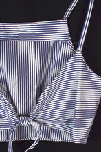 Load image into Gallery viewer, Reworked Striped Tie-Up Top