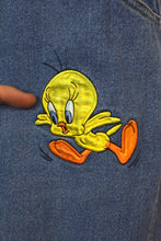 Load image into Gallery viewer, Tweety Bird Looney Toons Denim Overalls