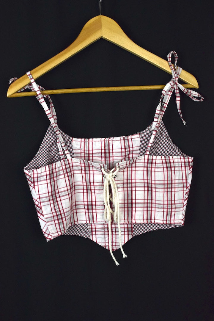 Reworked Ralph Lauren Brand Corset Style Top