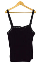Load image into Gallery viewer, DEADSTOCK Black Sequin Velvet Top