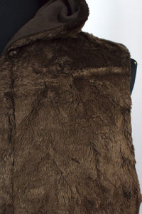 Reversible Brown Faux Fur Vest