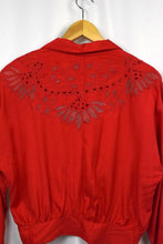 Load image into Gallery viewer, 80s Red Blouse