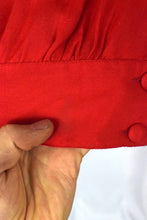 Load image into Gallery viewer, 80s Red Blouse