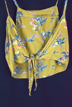 Load image into Gallery viewer, Reworked Floral Print Tie Up Top
