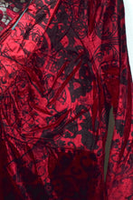 Load image into Gallery viewer, Red Abstract Velvet Top