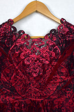 Load image into Gallery viewer, Red Abstract Velvet Top