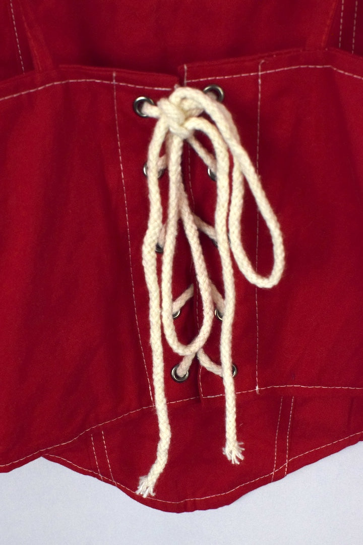 Reworked Ralph Lauren Brand Corset Style Top
